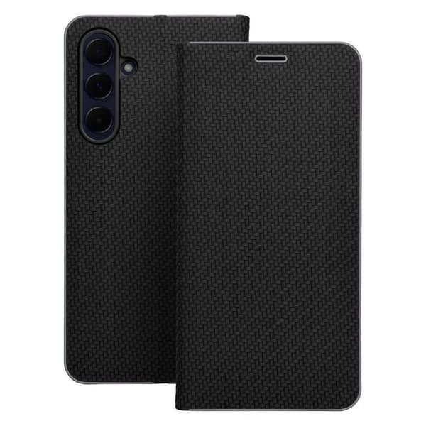 Galaxy S25 Ultra Plånboksfodral Luna Carbon - Svart Black