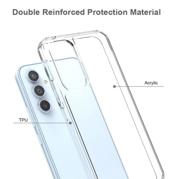 Galaxy A54 5G -matkapuhelimen suojakuori akryylistä TPU-keltaista estävää - kirkas