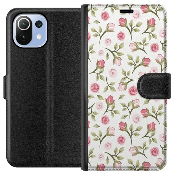 Pungcover til Xiaomi Mi 11 Lite med Blomstret