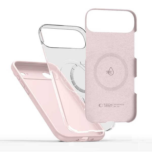 Tech-Protect iPhone Air Magsafe Silikone Telefontaske - Perle Pink Rosa