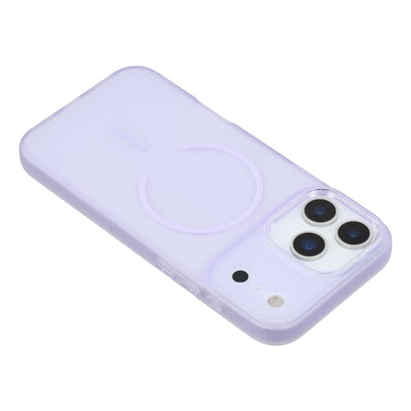 Mobilskal till iPhone 17 Pro Max MagSafe med Glitter Lins Frame - Lila Lila