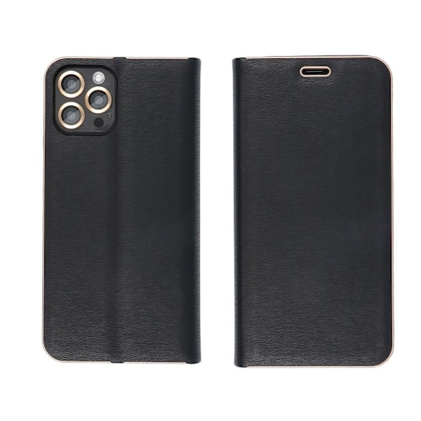 Galaxy A12/M12 Pungetui Forcell Luna Guld - Sort Black