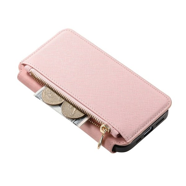 CASENEO iPhone 16 Pro Max Plånboksfodral Konstläder - Rosa