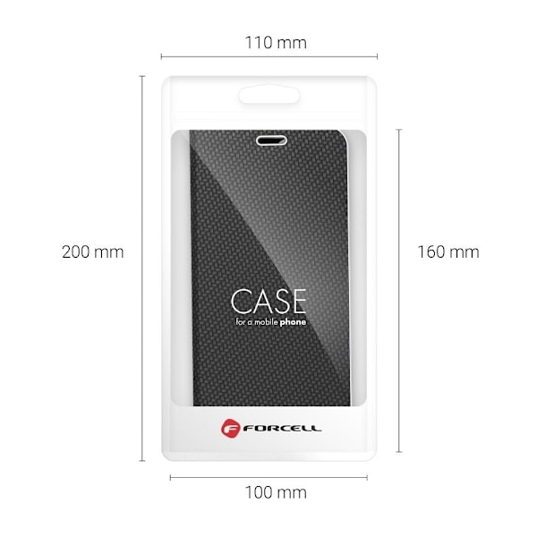 Forcell iPhone XR Fodral Luna Carbon - Svart Svart