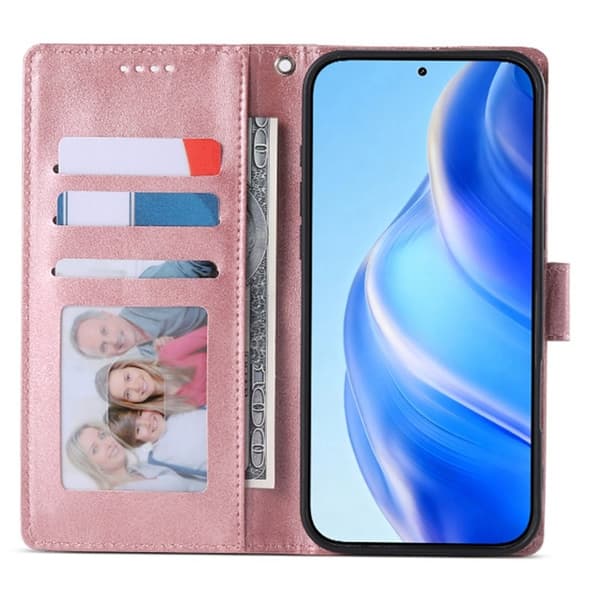 Samsung Galaxy S26 Edge Plånboksfodral Flip Konstläder Skydd - Rosa
