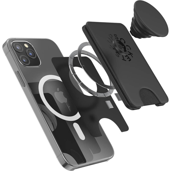 PopWallet til Magsafe med greb - Sort Black