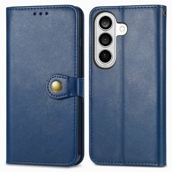 Plånboksfodral för Samsung Galaxy S26 Plus Konstläder Ställ - Blå