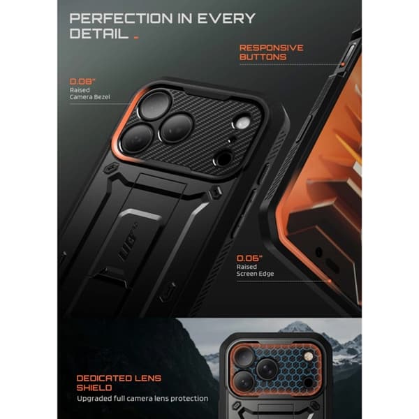 Supcase Mobilskal För iPhone 18 Pro/17 Pro Unicorn Beetle  Pro - Svart Svart