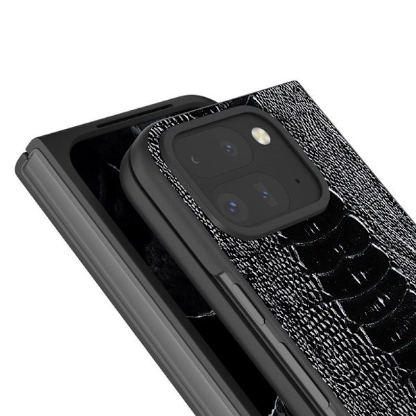 ABEEL Google Pixel 9 Pro Plånboksfodral Äkta Läder Svart