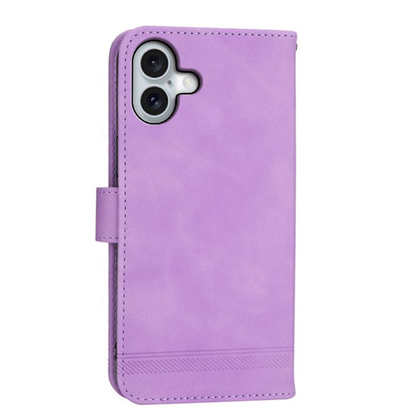 DIERFENG DF-03 iPhone 16 Plus Plånboksfodral Konstläder - Lila