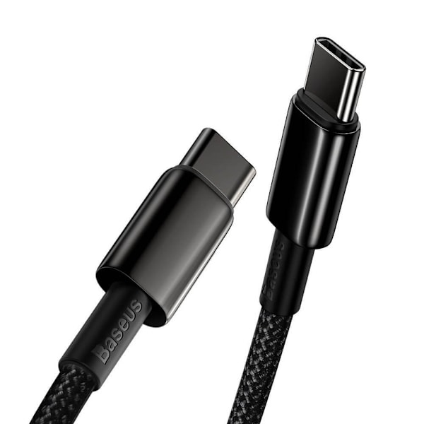 Baseus USB-C till USB-C kabel 100W 5 A 1m Svart Svart