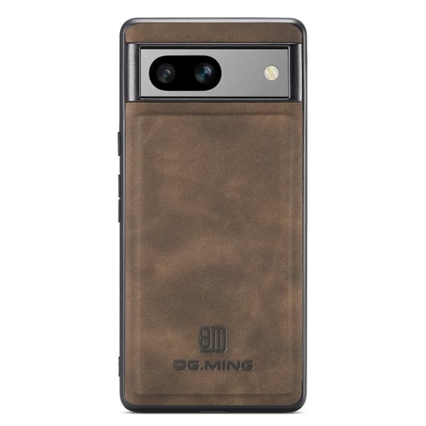 DG.MING Mobilskal till Google Pixel 7a PC+TPU+PU Läder - Brun