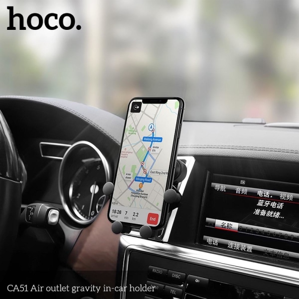 HOCO Mobiiliteline Ilmanpoiston painovoima CA51 Musta