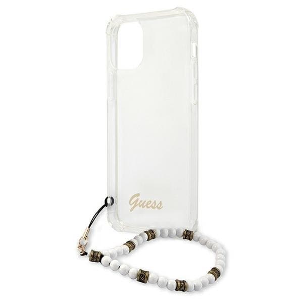 Guess iPhone 12 Pro Max Etui Hvid Perle - Gennemsigtig White