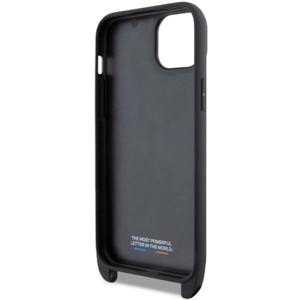 BMW iPhone 15/14 Plus Halsbandsskal M Edition Carbon Stripe Svart
