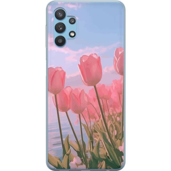 Mobilskal till Samsung Galaxy A32 5G med Rosa Tulpaner