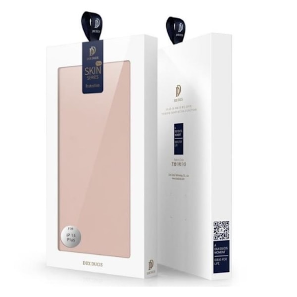 DUX DUCIS Skin Pro iPhone 15 Plus Plånboksfodral PU Läder - Rosa
