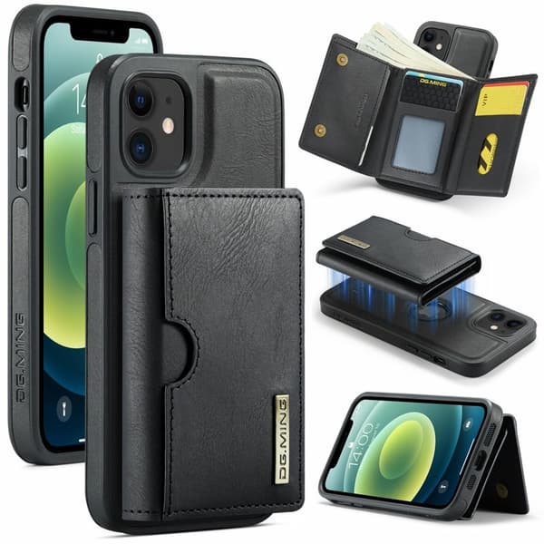 DG.MING M6 Series Mobilskal till iPhone 12/12 Pro Magnetiskt Svart