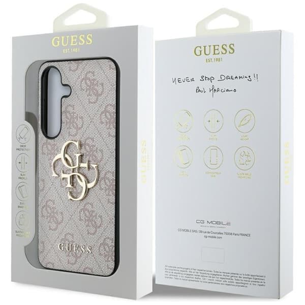 Guess Telefontaske til Galaxy S25 Plus Big 4G Logo Classic - Lyserød Rosa