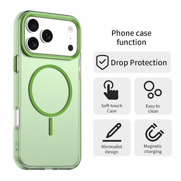 Mobilskal till iPhone 17 Pro Max MagSafe Candy Color - Grön Grön