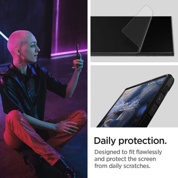 Spigen [2-PACK] Galaxy S23 Ultra Skärmskydd Hydrogel Transparent