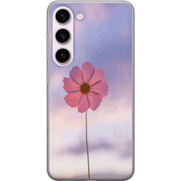 Telefontaske til Samsung Galaxy S23 med Lyserød Blomst