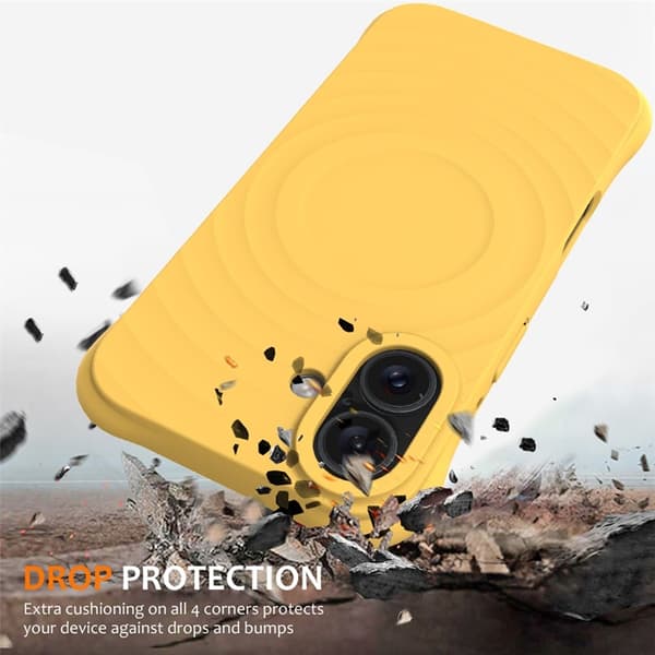Mobilskal till iPhone 17 MagSafe Silikon Ripple Liquid - Gul Gul