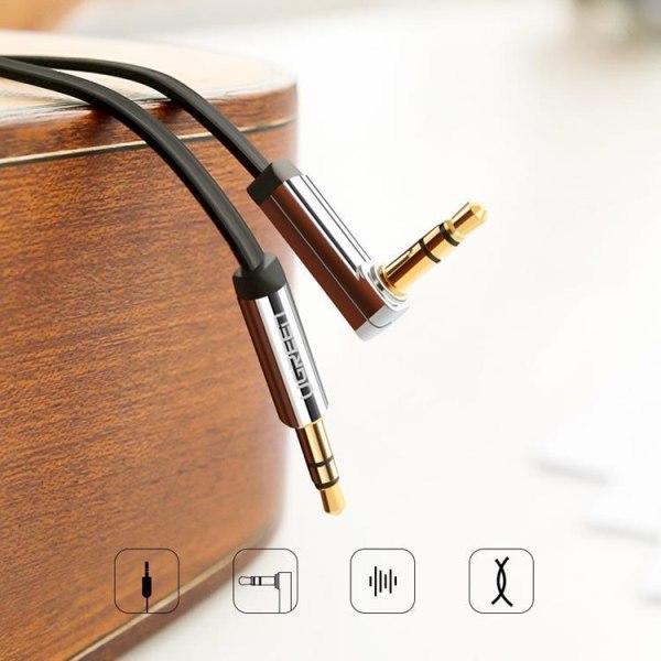 Ugreen AUX 3,5 mm Mini Jack Audio Kabel 2m - Sølv