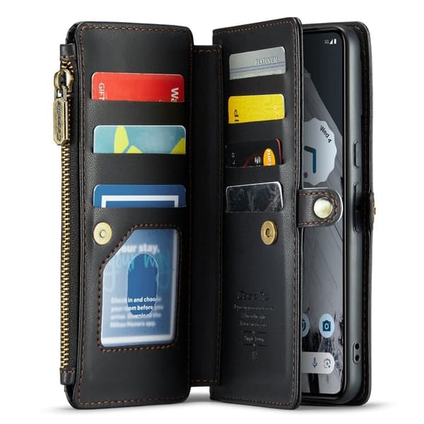 CASEME Plånboksfodral Konstläder till Google Pixel 8 Pro - Svart