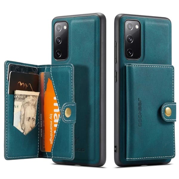 JEEHOOD Mobilskal till Samsung Galaxy S20 FE 2022 Wallet Grön