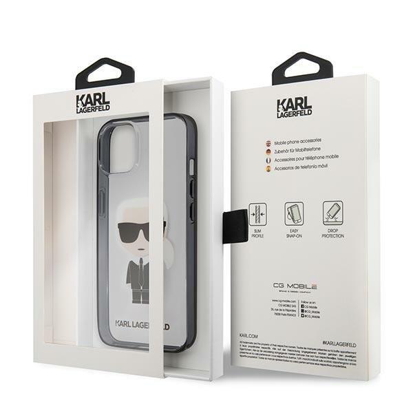 Karl Lagerfeld ikoniske Karl etui iPhone 13 mini - gennemsigtig