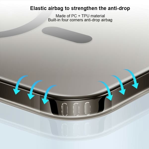 XUNDD Mobilskal till iPhone 16 MagSafe TPU+Acrylic Transparent