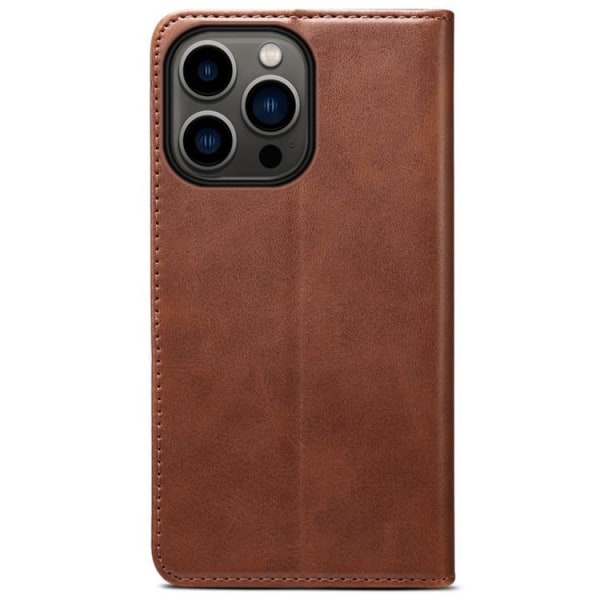 SUTENI iPhone 14 Pro Wallet Case Magneettinen jalusta - ruskea