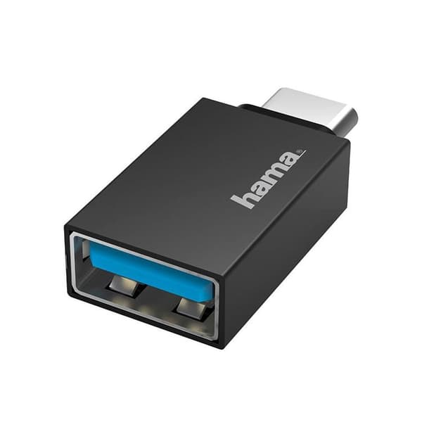 HAMA USB-A-adapteri USB-C:hen USB 3.2 Gen1 - Musta Black