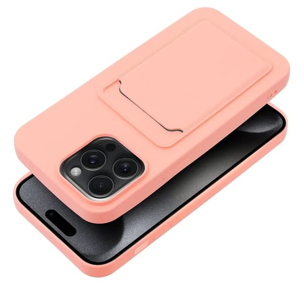 Telefontaske til iPhone 15 Pro Max kortholder - Lyserød Rosa
