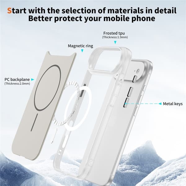Mobilskal till iPhone Air MagSafe Skin Touch TPU PC - Vit Vit