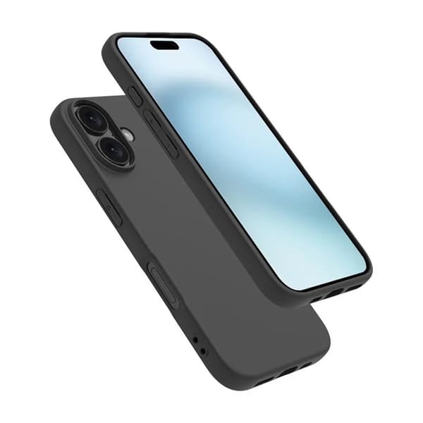 BOOM telefontaske til iPhone 17 blød mat bagside TPU - sort Svart