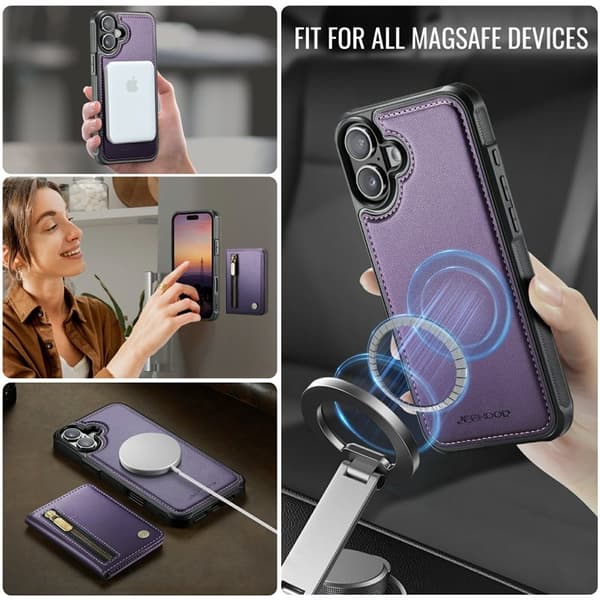JEEHOOD J12 Mobilskal till iPhone 17 Magnetiskt Lila