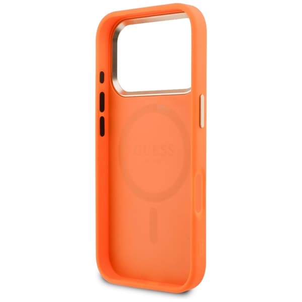 Guess Mobilskal För iPhone 17 Pro MagSafe Perforated 4G - Orange