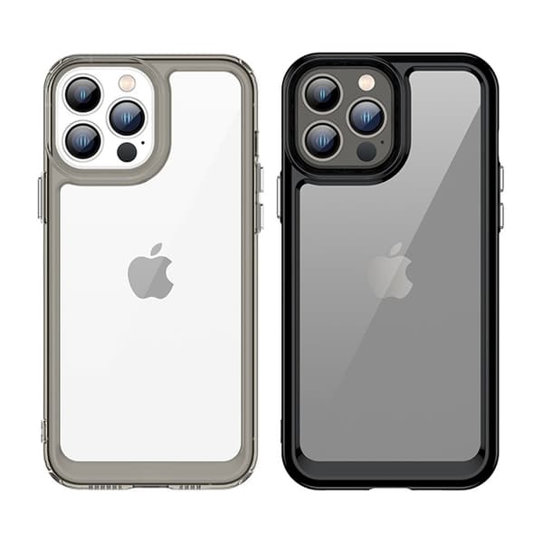 Mobilskal till iPhone 12 Pro Max Outer Space Gel Frame - Röd Röd