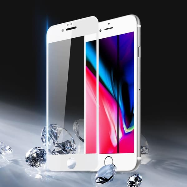[1-PAK] Hærdet Glas Skærmbeskytter iPhone 8 Plus / iPhone 7 Plus - White