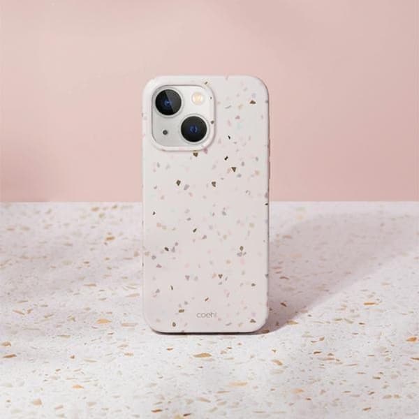 Uniq iPhone 14 Plus -kotelo Coehl Terrazzo - Sand Beige