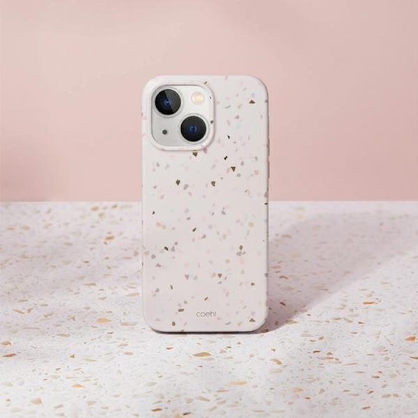 Uniq iPhone 14 Plus Skal Coehl Terrazzo - Sand Beige