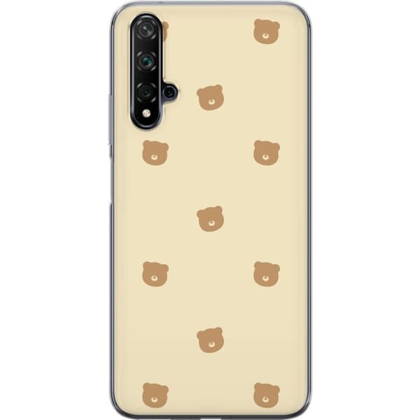 Telefontaske til Huawei nova 5T med bjørnemønster
