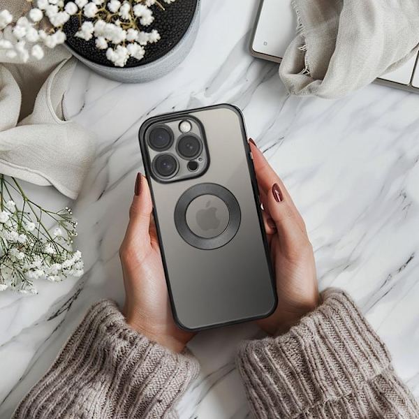 Telefontaske til iPhone 16e Glam - Sort Black