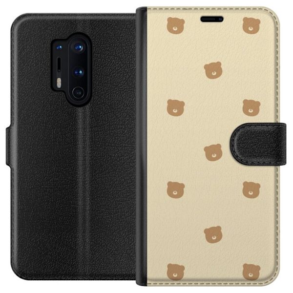 Pungcover til OnePlus 8 Pro med Bjørnemønster
