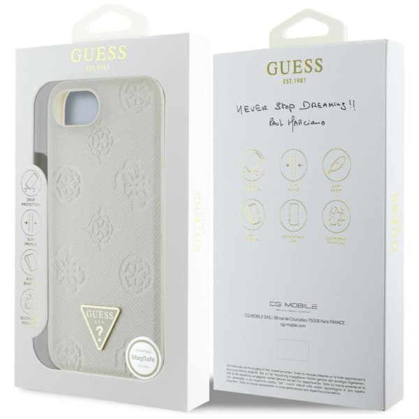 Guess Mobilskal till iPhone 16e Magsafe Triangle Logo - Beige Beige