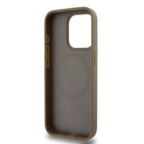 DKNY iPhone 14 Pro Max Mobilskal Magsafe Läder Pattern Metal Logo