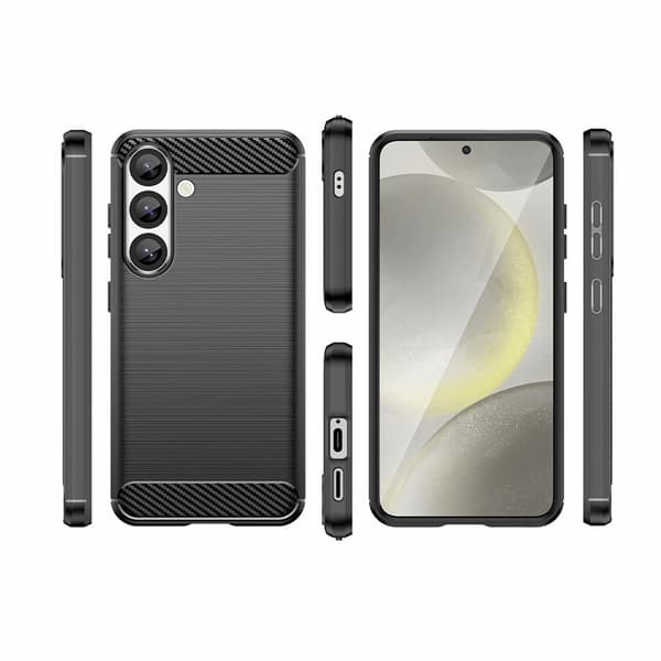 Mobilskal till Galaxy S25 Plus Carbon Flexible - Svart Black