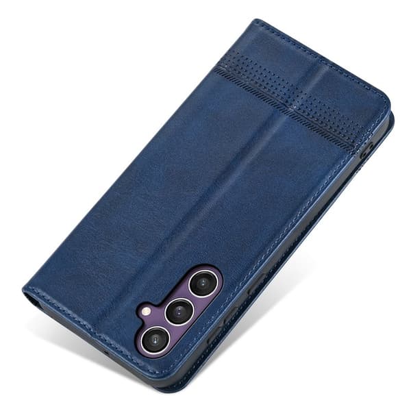 AZNS Samsung Galaxy S24 FE Plånboksfodral Konstläder - Blå